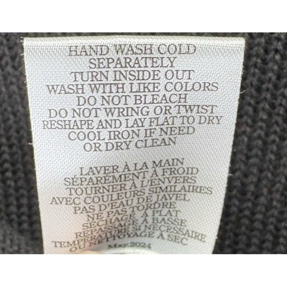 Z Supply Womens L LOVE Sweater Black Graphic Cotton Knit Cropped Oversized Pull - Picture 8 of 9